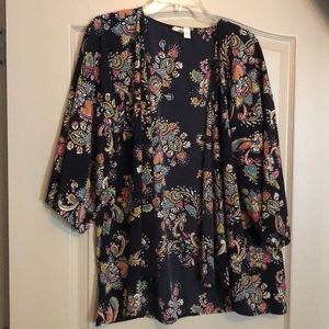 Navy floral Francescas kimono